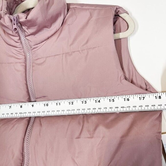 Z By Zella Girl Quilted Puffer Vest Kids Full Zip Mock Neck Jacket Large NWT - Picture 6 of 10